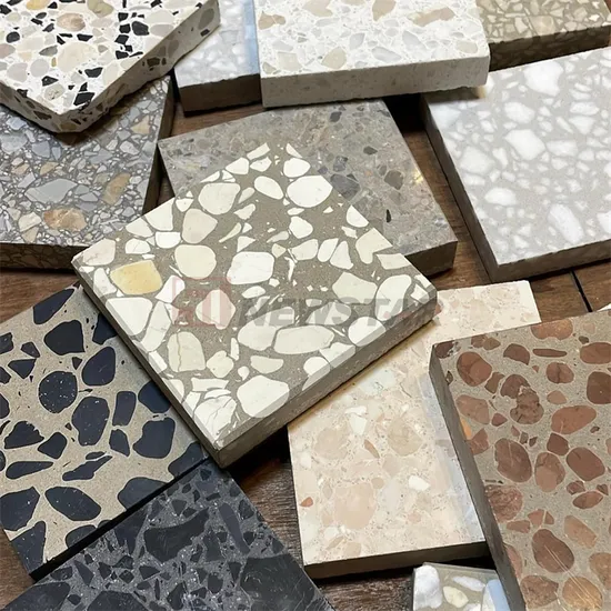 Carrelage en terrazzo poli Newstar pour sol en porcelaine, coloré, pour centre commercial, 600 x 600 mm