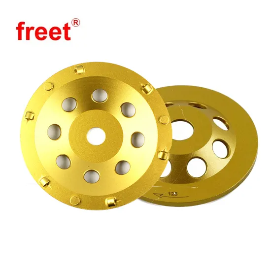 Disque de meulage diamanté PCD de 5 pouces pour l'élimination des revêtements en résine époxy