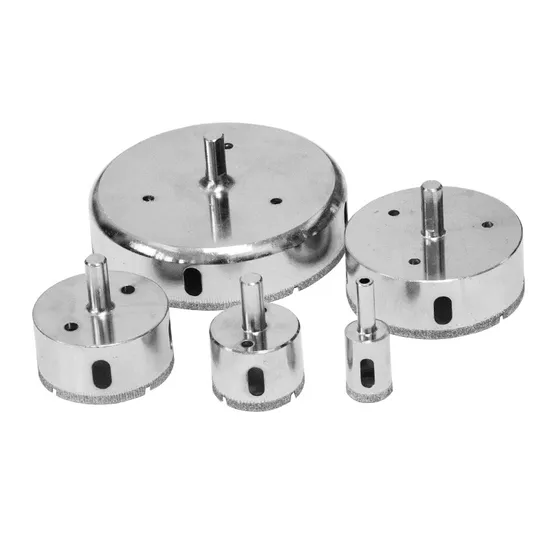Jeu de scies cloches diamantées intégrées en acier n° 14, 5 pièces, forets diamantés de classe 5 pièces (20, 40, 60, 80, 120)