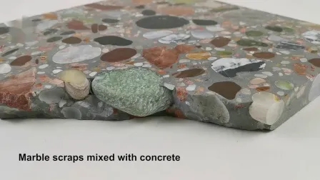 Carreaux et dalles de terrazzo beige crème de grande taille