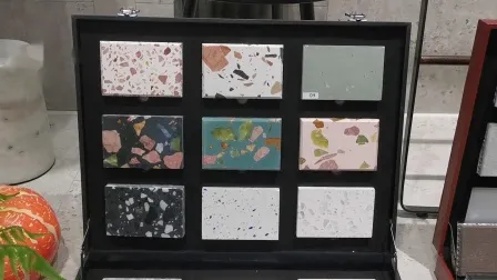 Dalle de pierre terrazzo multi couleur pêche